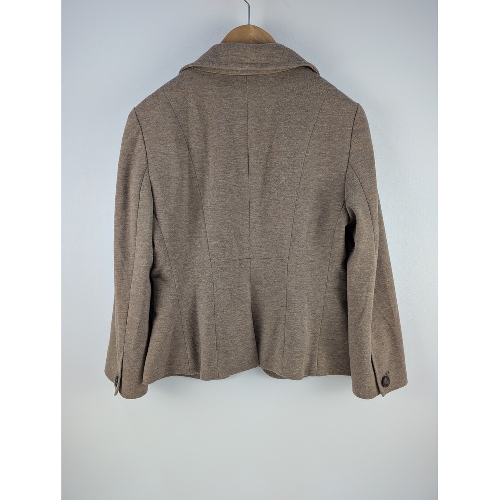 The Limited Tan Heathered Double Breasted Blazer Paisley Lining Small - Picture 3 of 10